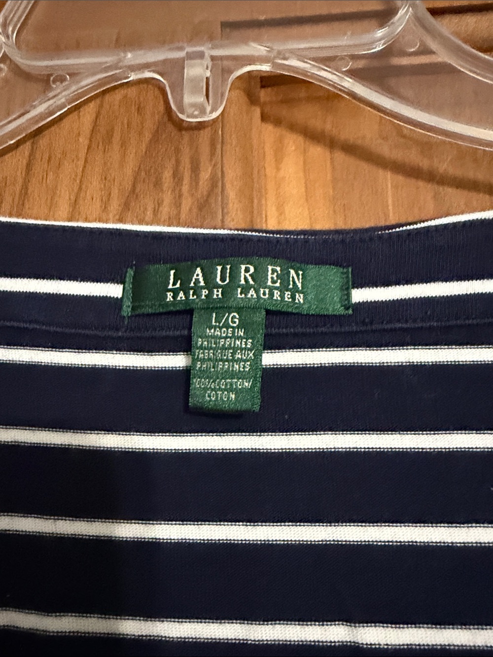 Lauren Ralph Lauren Navy & White Striped Lace-Up Tank Dress - Picture 2 of 4